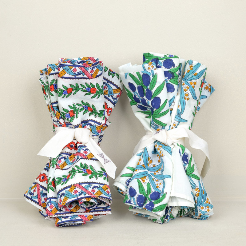 Lot de 6 serviettes de table provençales
