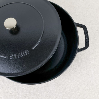 Staub matt black cast-iron sauté pan