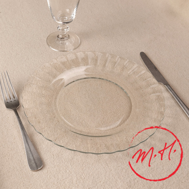 Lot de 6 assiettes plates Duralex feston