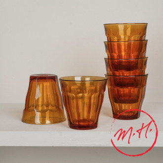 6 verres Picardie Duralex - Vermeil