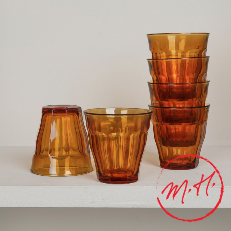 6 verres Picardie Duralex - Vermeil