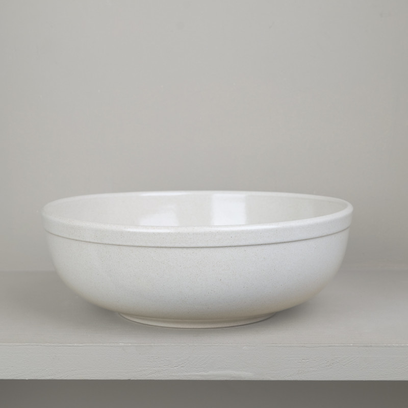 Natural stoneware salad bowl