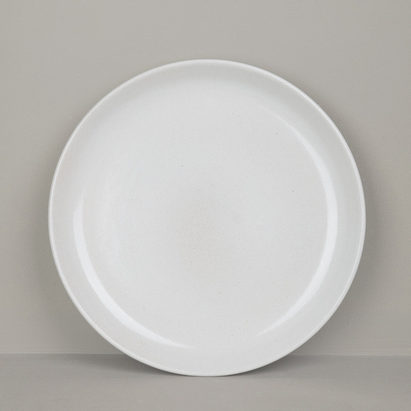 Assiette plate en grès naturel