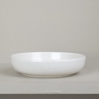 Assiette creuse en grès naturel