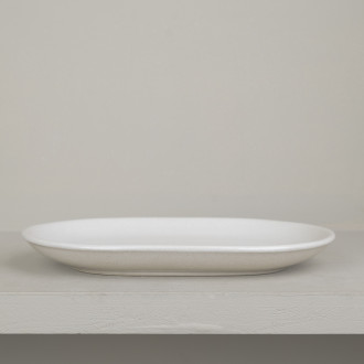 Plat ovale en grès naturel