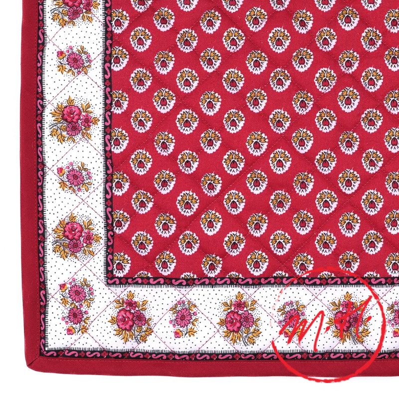 Set de table Fleur d'Arles rouge Souleiado