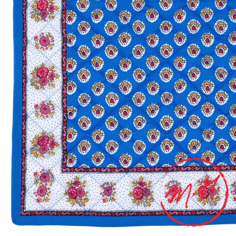 Set de table Fleur d'Arles bleu Souleiado