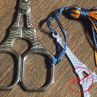 Chrome embroidery scissors Eiffel Tower