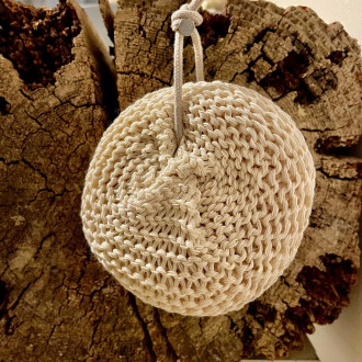 Natural cotton bath sponge