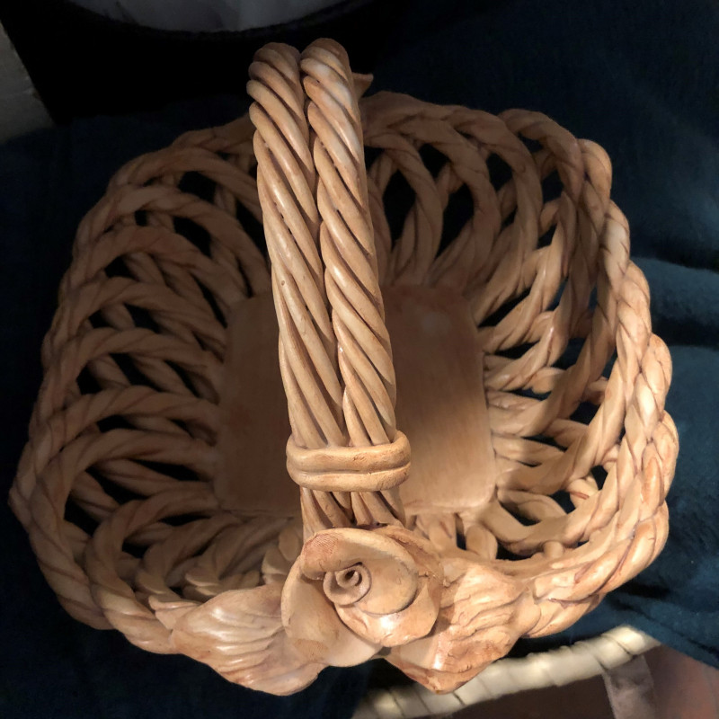 Ceramic flower basket