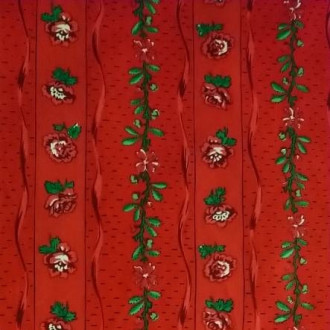 Barandello stripes" red fabric by the metre