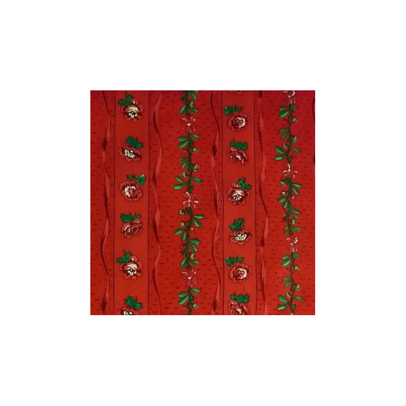 Barandello stripes" red fabric by the metre
