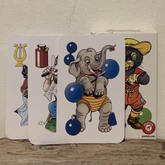 Cartes Mistigri animaux rétro
