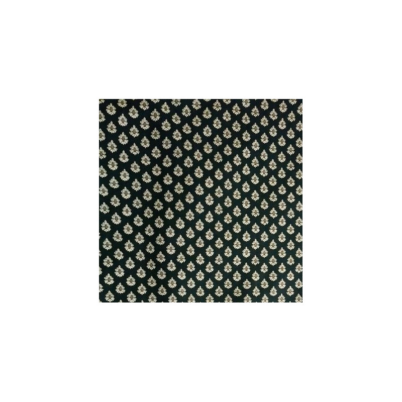 Batiste Ampo" blue-black fabric by the metre