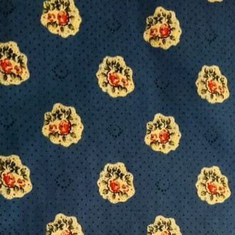 Maianenco" blue fabric by the metre