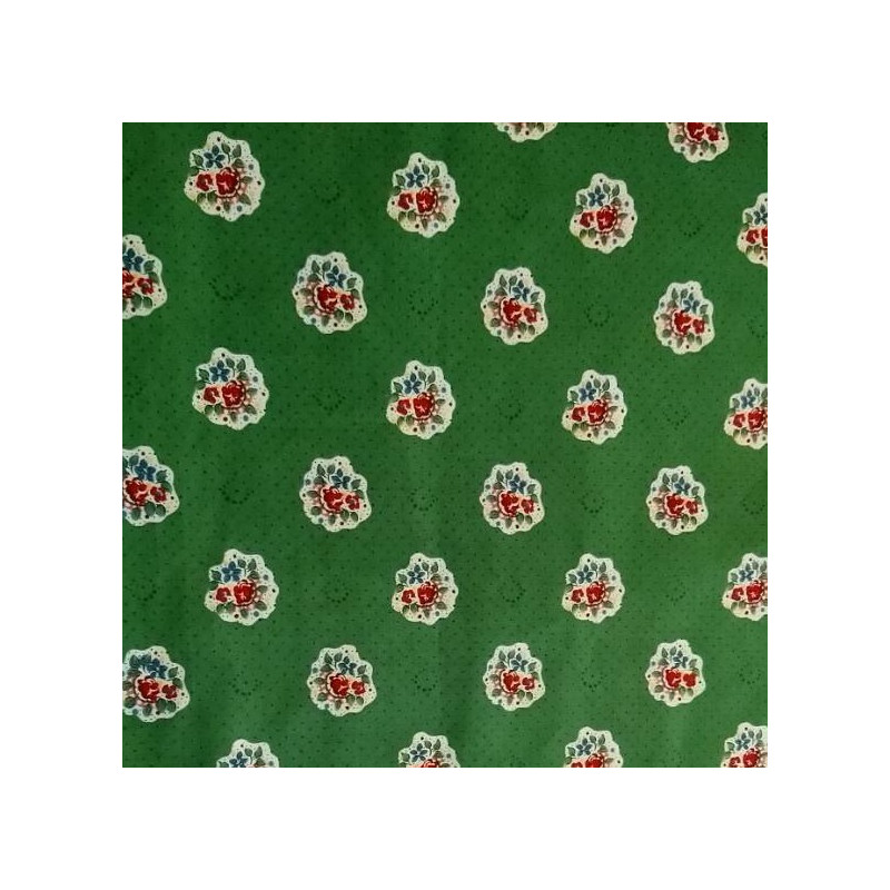 Maianenco" green fabric by the metre