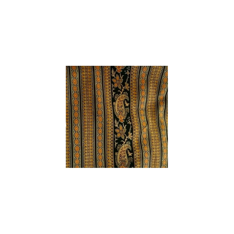 Tissu au mètre "bande Bonis" noir