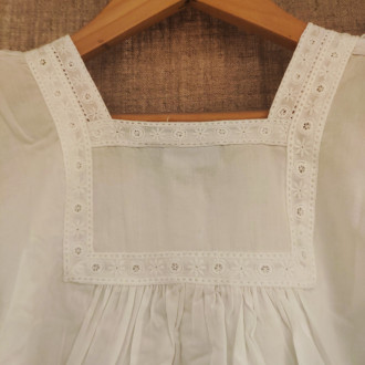 White dress with short sleeves
