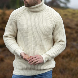 Cream turtleneck sweater