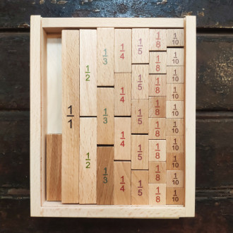 Wooden fractional calculator