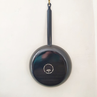 Black and blue enamel stove