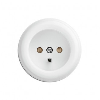 Prise en saillie 2P+T Duroplast Blanc