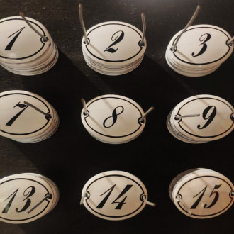 Plaque émaillée chiffre