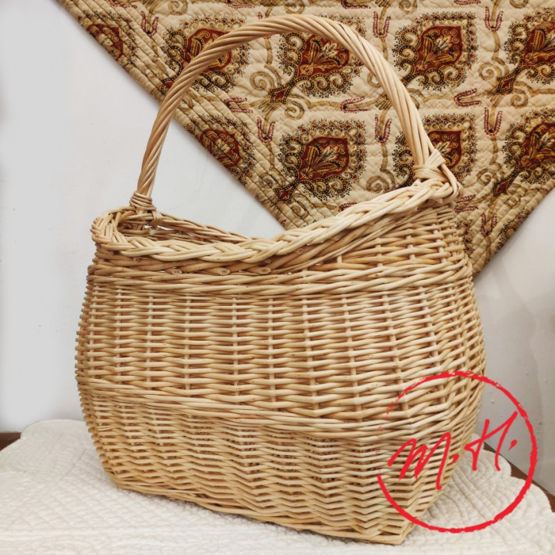 Panier vendéen en osier naturel