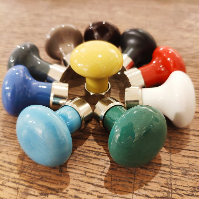 Porcelain drawer knob