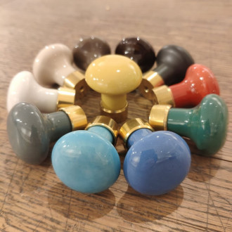 Porcelain drawer knob