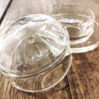 Glass bee butter dish