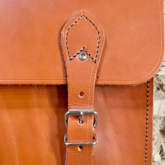 Serviette en cuir type cartable
