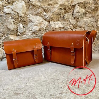 Sacoche rigide en cuir