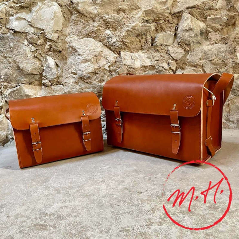 Sacoche rigide en cuir