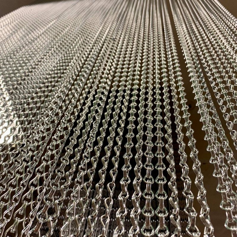 Rideau chaînette Kriska alu 90x210cm