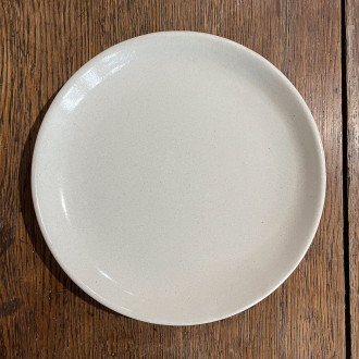 Assiette à dessert en grès naturel