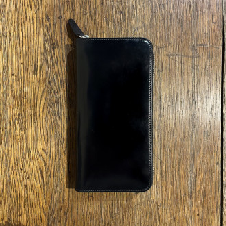 Grand portefeuille zippé en cuir