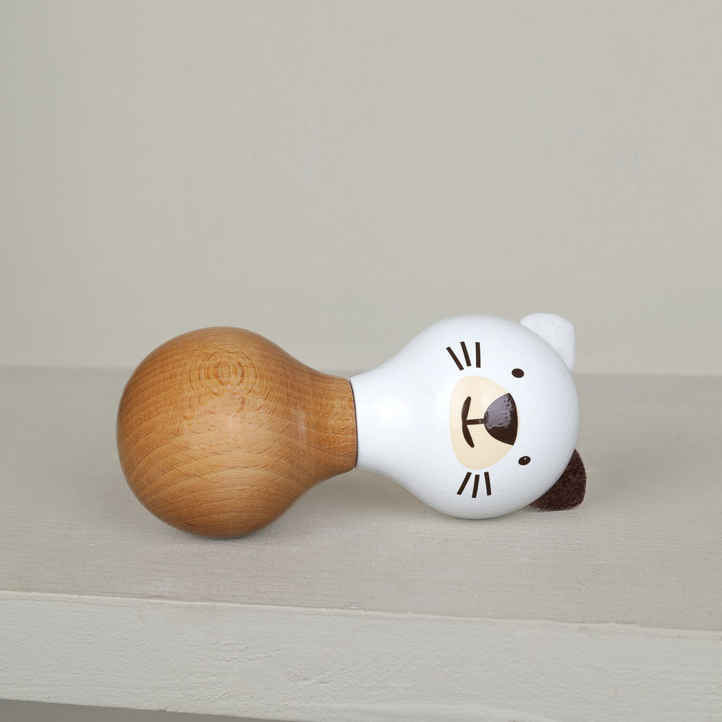 Wooden cat rattle