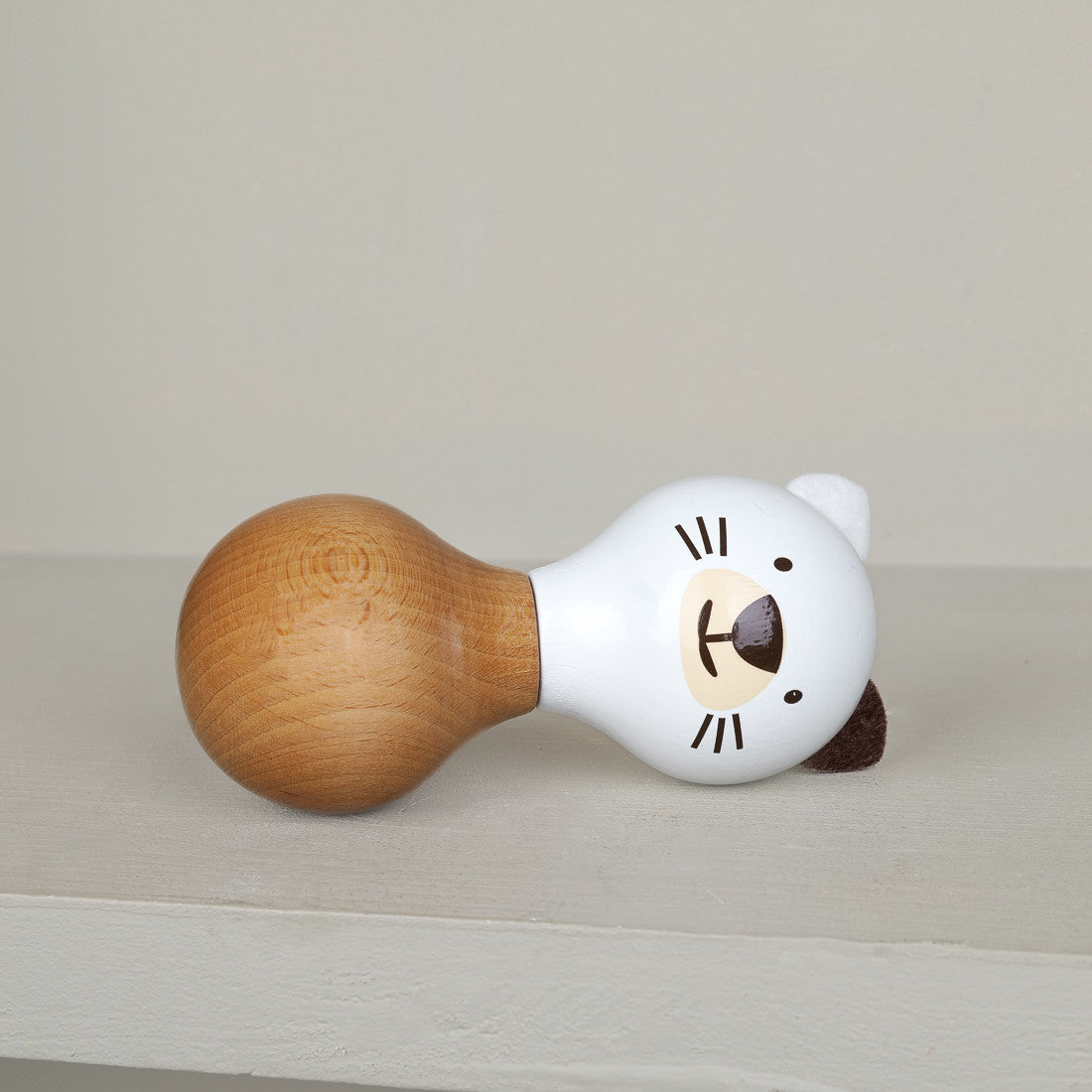 Hochet chat en bois