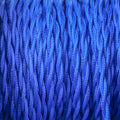Câble luminaire torsadé bleu électrique brillant