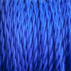 Câble luminaire torsadé bleu électrique brillant