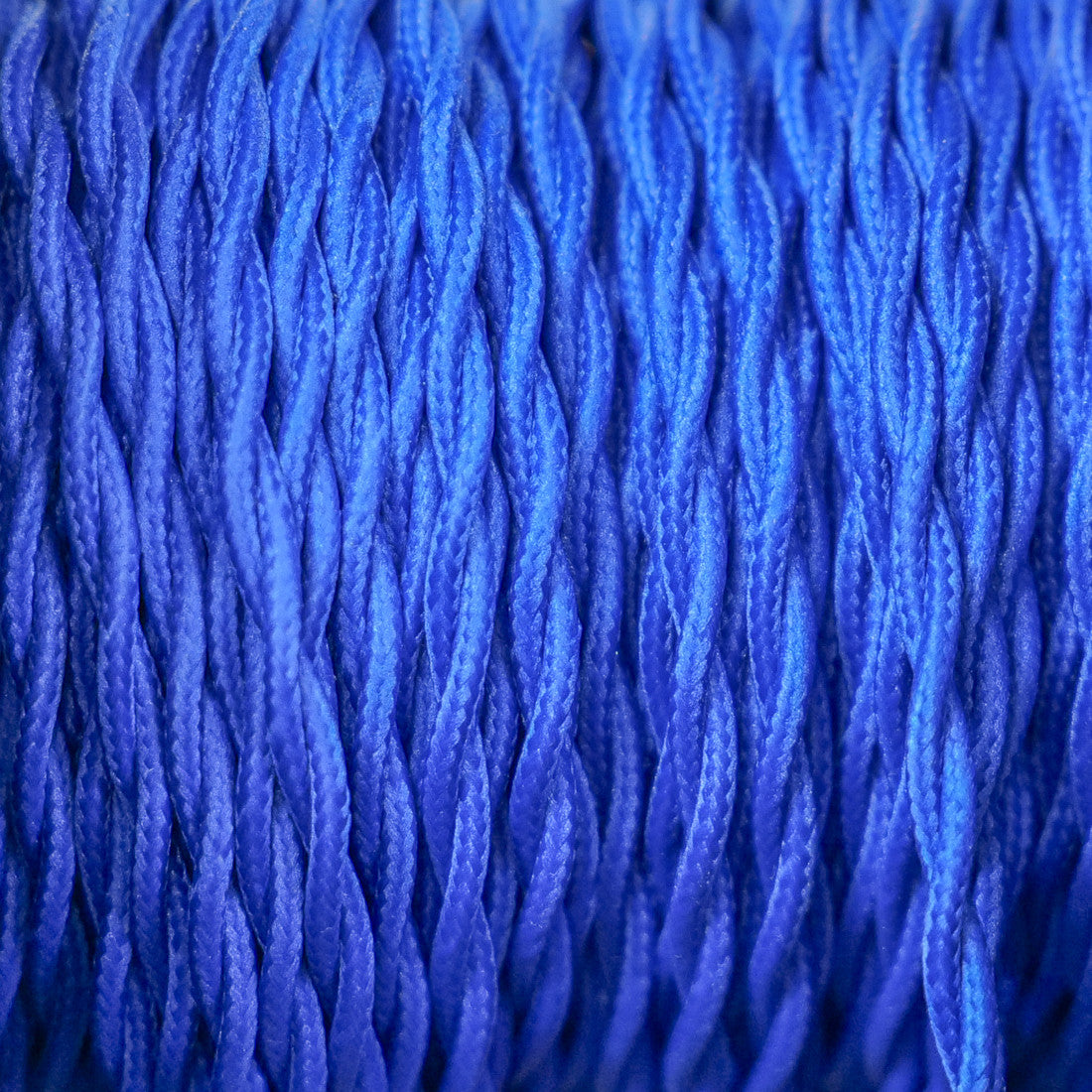 Câble luminaire torsadé bleu électrique brillant