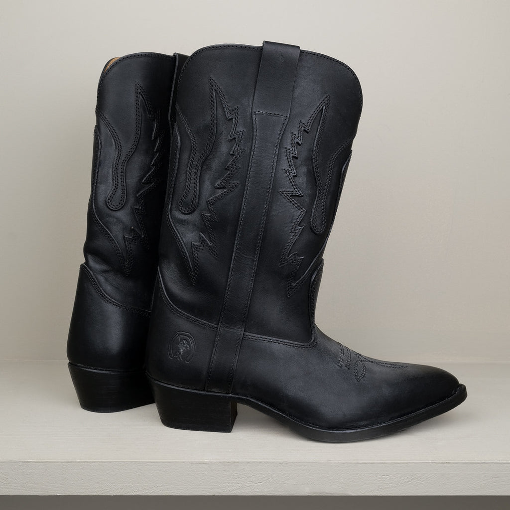 Santiags La Botte gardiane cuir naturel noires