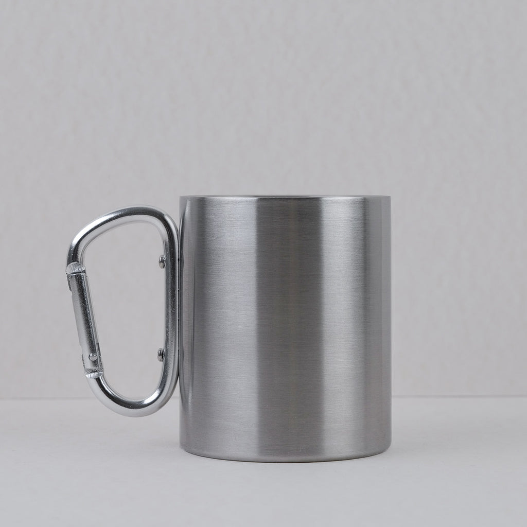 Tasse inox avec anse mousqueton