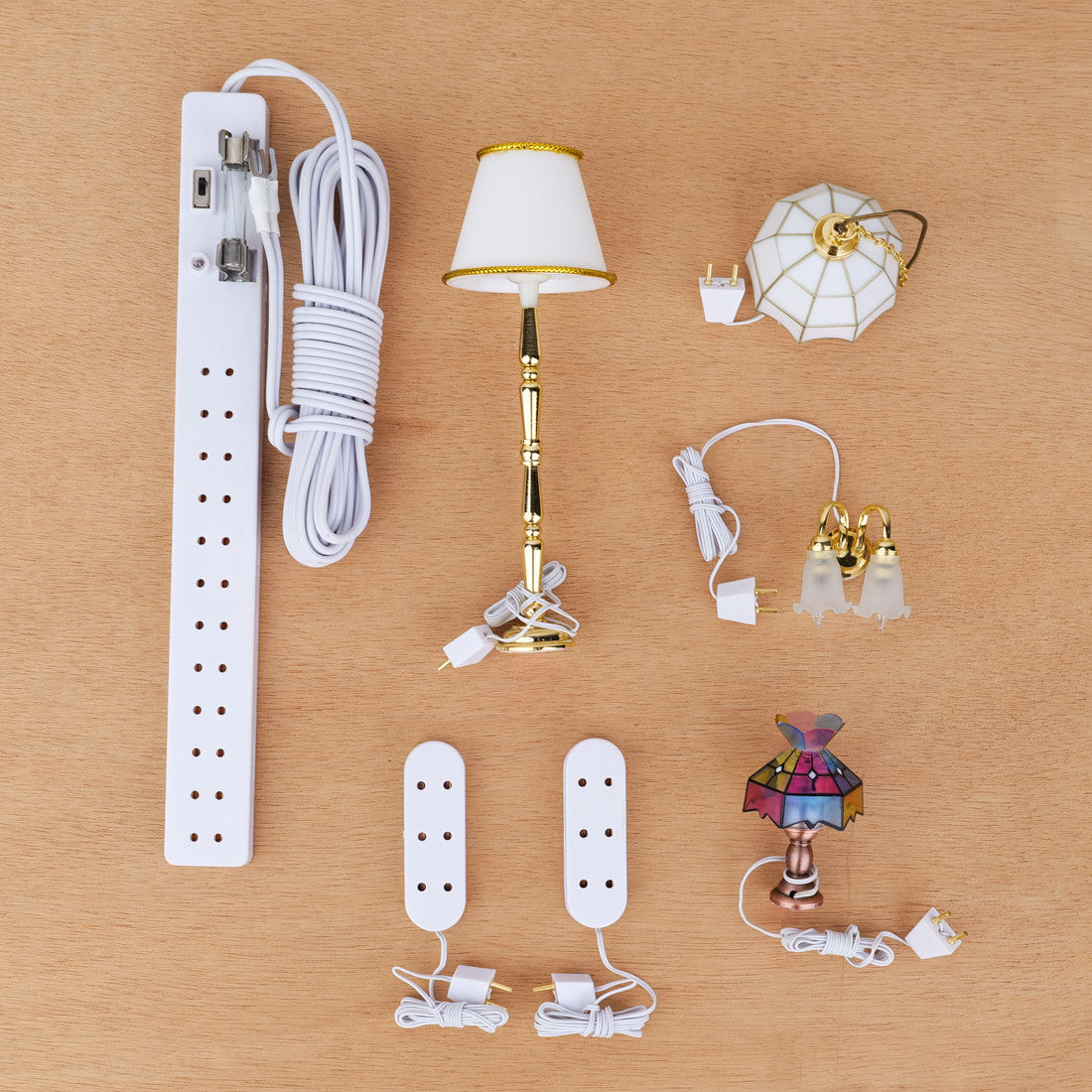 Miniature kit électrique lampes et multiprises