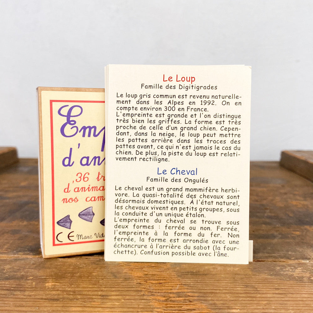 36 empreintes d'animaux