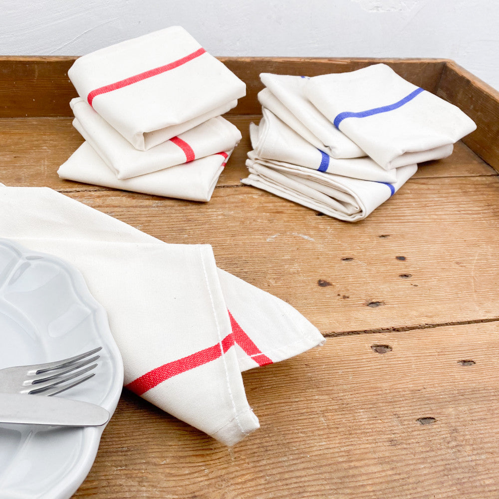 4 serviettes de table en coton écru