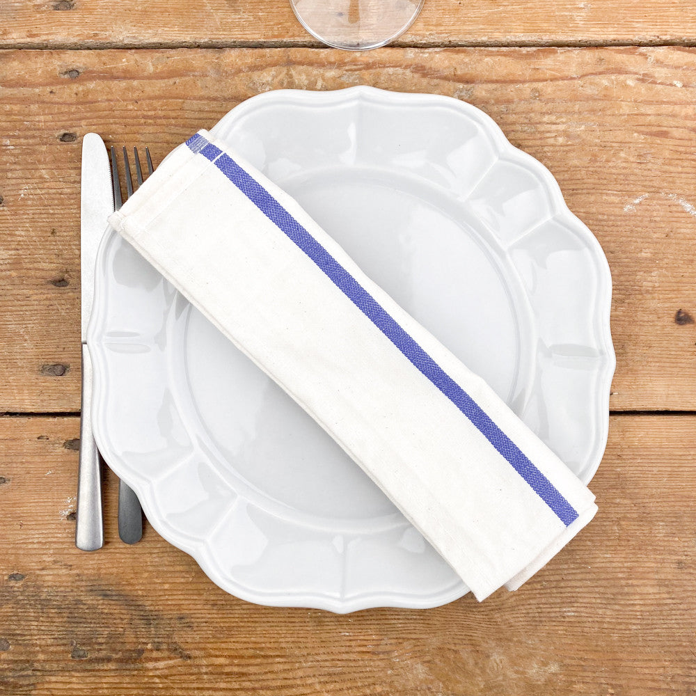 4 serviettes de table en coton écru