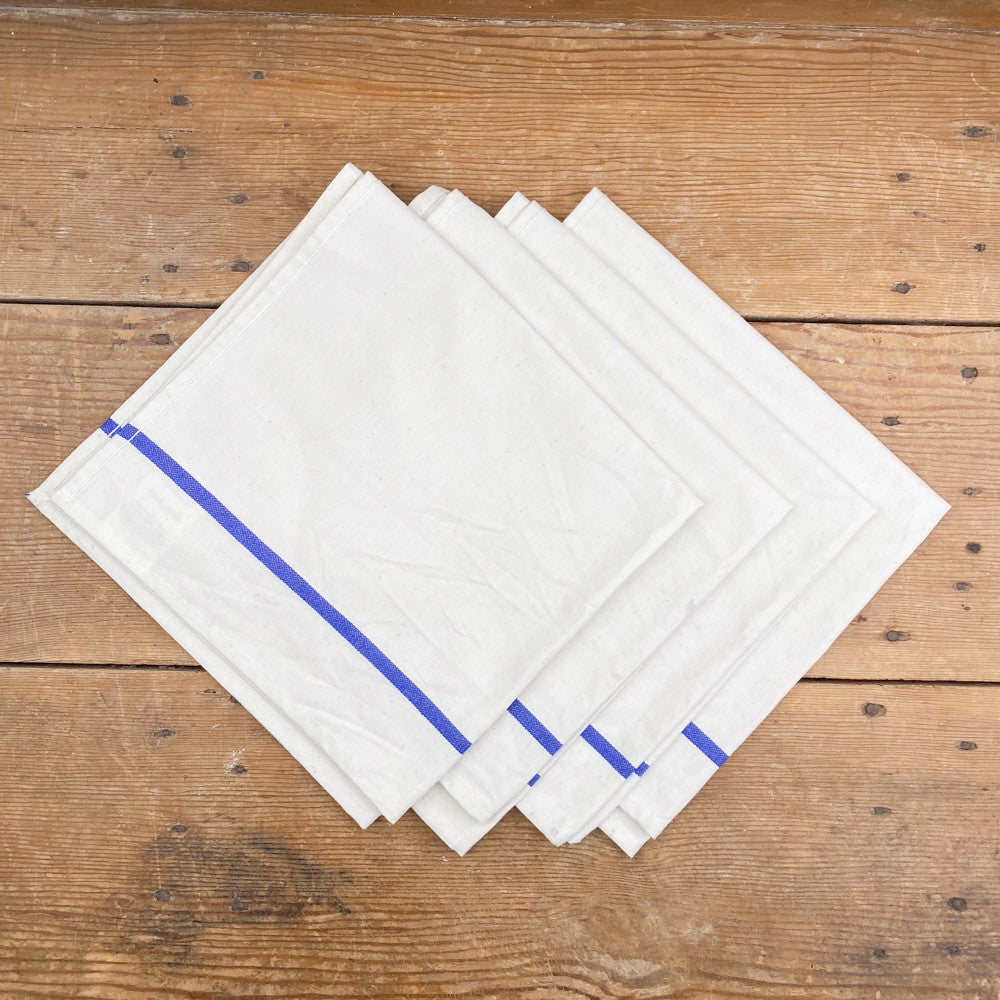4 serviettes de table en coton écru