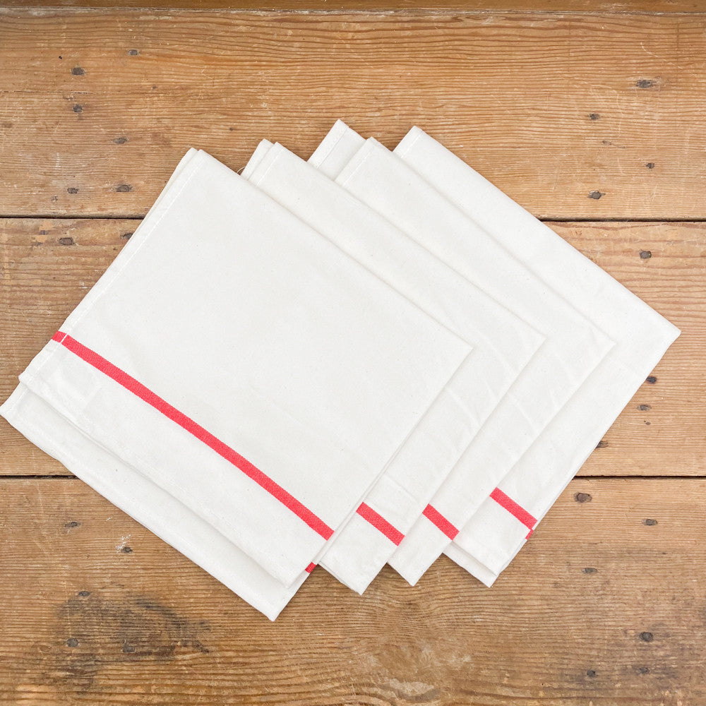 4 serviettes de table en coton écru